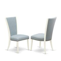 Cadeiras de jantar East West Furniture VEP2T15 Baby Blue Linen, conjunto de 2 Cadeiras de jantar East West Furniture VEP2T15 Baby Blue Linen, conjunto de 2