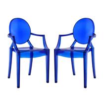 Cadeiras de Jantar Modway Casper Acrílico Azul Empilháveis