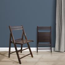 Cadeiras dobráveis Casual Home Wooden, conjunto de 2 peças de café expresso