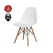 Cadeiras Eiffel Eames DSW Branca Base Madeira