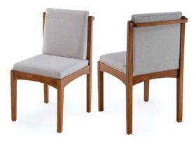Cadeiras Gemini Estofadas com Linho Alto Padrão (Kit com 2 Cadeiras) Cadeiras Gemini Estofadas com Linho Alto Padrão (Kit com 2 Cadeiras)