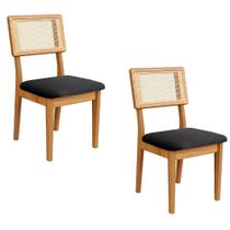 Cadeiras Jantar com Assento Estofado 2 unidades 100% MDF Cadeiras Jantar com Assento Estofado 2 unidades 100% MDF