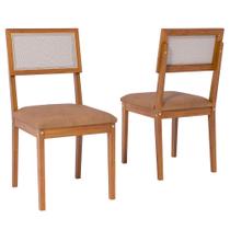 Cadeiras Jantar Madeira Maciça 2un Encanto Madeira/Kaki Cadeiras Jantar Madeira Maciça 2un Encanto Madeira/Kaki
