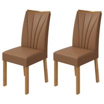 Cadeiras Kit 2 Cadeiras Apogeu Amêndoa Clean/material sintético - Móveis Lopas