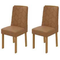 Cadeiras Kit 2 Cadeiras Astrid 100% Mdf Amêndoa Clean/material sintético 74944.361 - Móveis Lopas