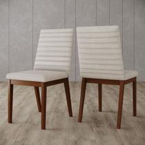 Cadeiras Kit 2 Cadeiras Elena Linho/Nature- Henn