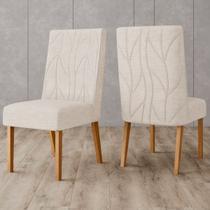 Cadeiras Kit 2 Cadeiras Eloá Nature/Linho - Henn