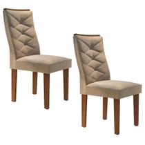 Cadeiras Kit 2 Cadeiras Germany Chocolate/Suede Pena - Cel Móveis