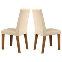 Cadeiras Kit 2 Cadeiras Helena Imbuia/Pastel Veludo - Pnr Móveis