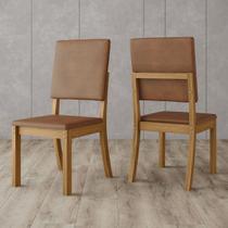Cadeiras Kit 2 Cadeiras Milla Plus Nature/Corano Caramelo - Henn