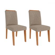 Cadeiras Kit 2 Cadeiras Nicole 9582 Cinamomo/Bege - Cimol Cadeiras Kit 2 Cadeiras Nicole 9582 Cinamomo/Bege - Cimol