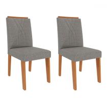 Cadeiras Kit 2 Cadeiras Nicole 9582 Cinamomo/Grafite - Cimol Cadeiras Kit 2 Cadeiras Nicole 9582 Cinamomo/Grafite - Cimol