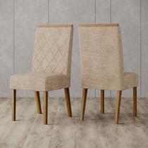 Cadeiras Kit 2 Cadeiras Nina Nature/Creme - Henn Cadeiras Kit 2 Cadeiras Nina Nature/Creme - Henn