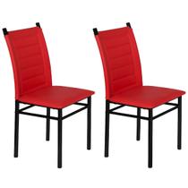 Cadeiras Kit 2 Cadeiras Tokio Preto/vermelho - Art Panta