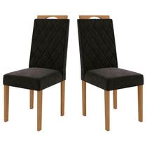 Cadeiras Kit 2 Cadeiras Veludo Preto Cad152ea - Kappesberg