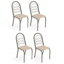 Cadeiras Kit 4 Cadeiras Holanda Nickel Nude - Kappesberg