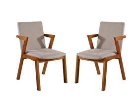 Cadeiras Madeira Maciça com Braço - Tulipa - Harmonia Salas