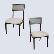 Cadeiras Madeira Maciça com Telinha - Lina - Decora Móveis