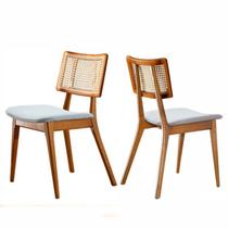 Cadeiras Madeira Maciça com Telinha - Zara - Requinte Salas