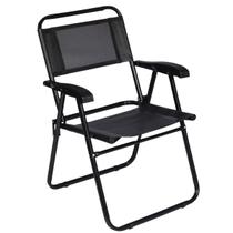 Cadeiras Master Color Total Preta 120 kg Portátil Confortável Resistente Lavável