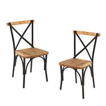 Cadeiras para área gourmet assento de madeira - Lais - Metal Art