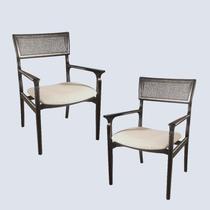 Cadeiras para Mesa de Jantar com Braço - Lina- Decora Móveis