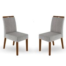 Cadeiras para mesa de jantar com pegador de madeira - Bella - Star Móveis