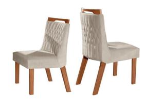 Cadeiras para Mesa de Jantar Estofada - Atena - LJ Móveis