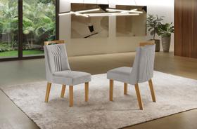 Cadeiras para Mesa de Jantar Estofada - Dallas - LJ Móveis