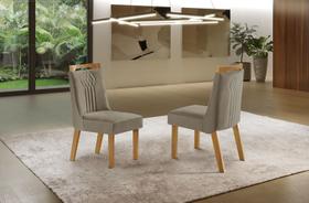 Cadeiras para Mesa de Jantar Estofada - Dallas - LJ Móveis