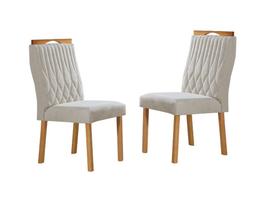 Cadeiras para Mesa de Jantar Estofada - Genova - Art Salas