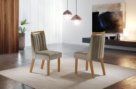 Cadeiras para Mesa de Jantar Estofada - Lottus - LJ Móveis