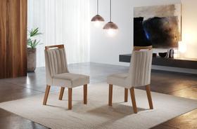 Cadeiras para Mesa de Jantar Estofada - Lottus - LJ Móveis