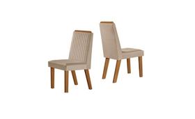 Cadeiras para Mesa de Jantar Estofada - Riviera - LJ Móveis