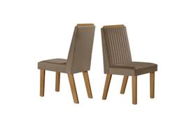 Cadeiras para Mesa de Jantar Estofada - Riviera - LJ Móveis