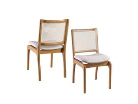 Cadeiras para Mesa de Jantar Madeira Maciça com Telinha - Barcelona - Requinte Salas