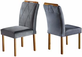 Cadeiras para Mesa de Jantar Madeira Maciça - Rubi - Móveis Mundial