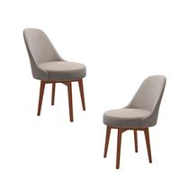 Cadeiras para mesa de jantar pés de madeira - Viena - Moveis bom de preço