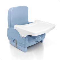 Cadeirinha Alimentação Refeição Bebe Portátil Dobrável Compacta Baixa Infantil Cake Azul