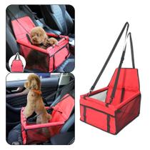 Cadeirinha Assento Pet p/ Carro Transporte Cão Gato Vermelho