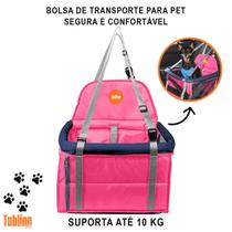 Cadeirinha Assento Transporte Para Carro Pet Cachorro e Gato De Até 10kg Transpet Tubline