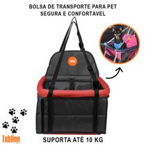Cadeirinha Assento Transporte Para Carro Pet Cachorro e Gato De Até 10kg Transpet Tubline