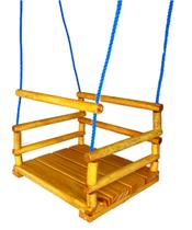 Cadeirinha Balanço Infantil Madeira Com 4 Cordas Premium