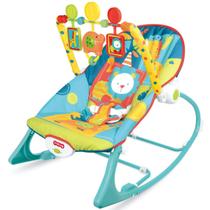 Cadeirinha Balanço Vibratória Menino Safari Musical Azul E Verde Colorido Bebê Com Móbile Brinquedos - Importway