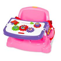 Cadeirinha Bebê Alimentação Portátil Didática 2 Em 1 Rosa - Poliplac