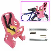 Cadeirinha Criança Bicicleta Traseira Bagageiro JS-048 Rosa