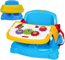 Cadeirinha de Alimentação para Bebê Didática Portátil Azul 2 em 1 Poliplac