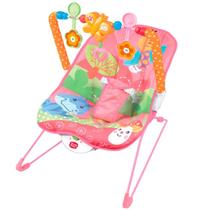 Cadeirinha De Descanso Bebê Rosa Musical Vibratória Com Mobile