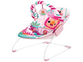 Cadeirinha de Descanso Mastela Vibratória - com Móbile Zoo Rosa Selva até 11kg