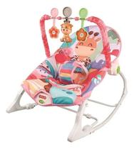 Cadeirinha Descanso Bebe Balanço Musical Vibratória Confortável Rosa